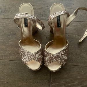 Limited edition dolce sequined platforms with a heel